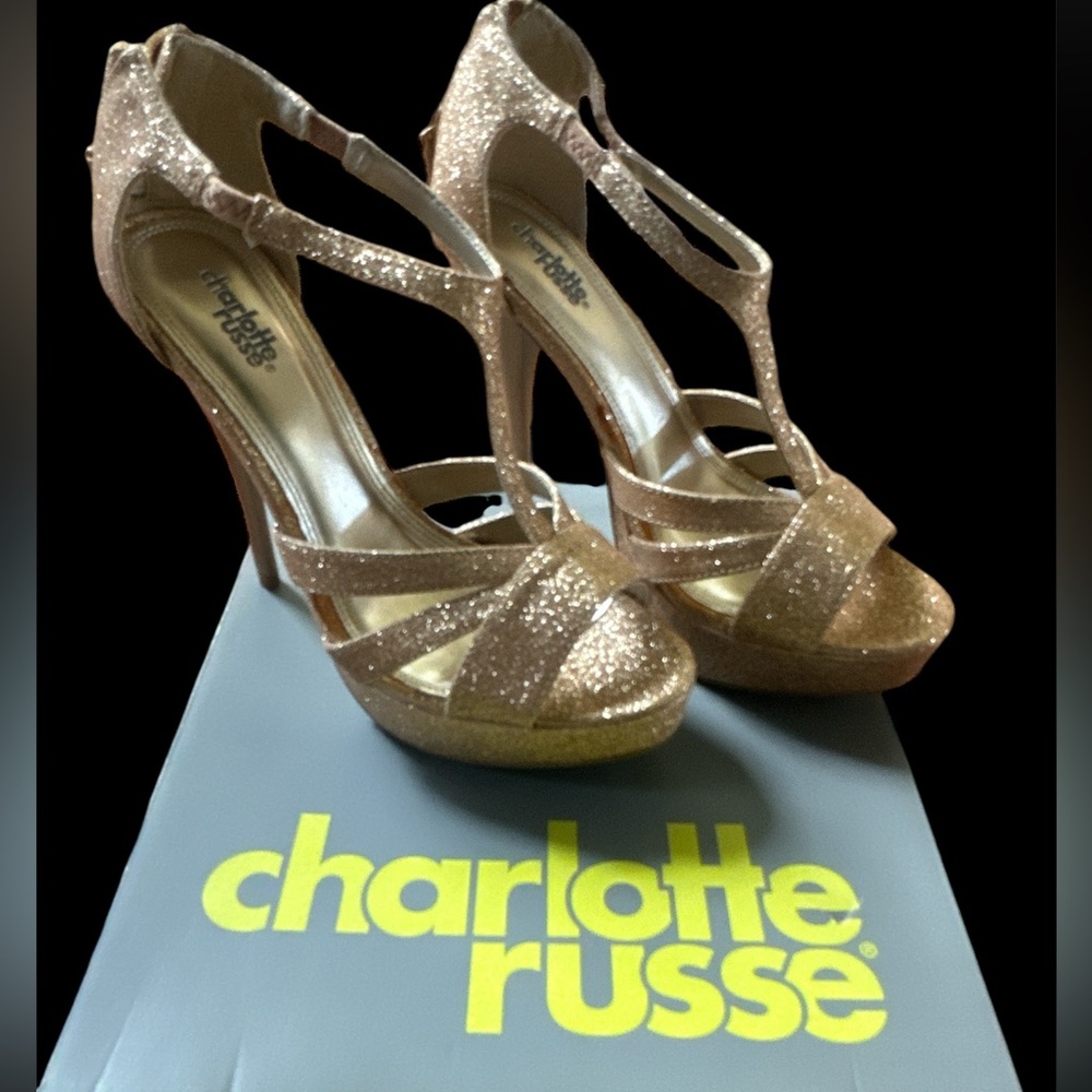 CHARLOTTE RUSSE Glitter Heels! NIB!